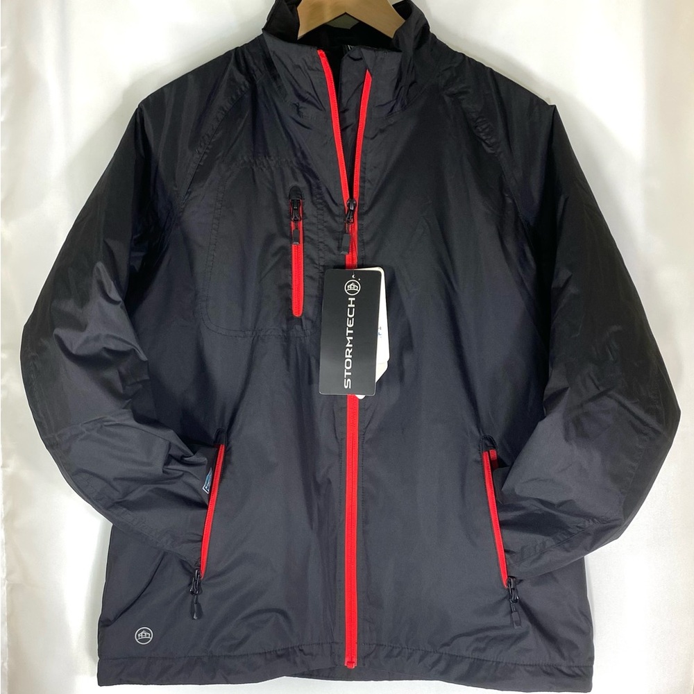 Stormtech Mens Mistral Softshell Jacket M Black Red Full Zip Size Large Fall New